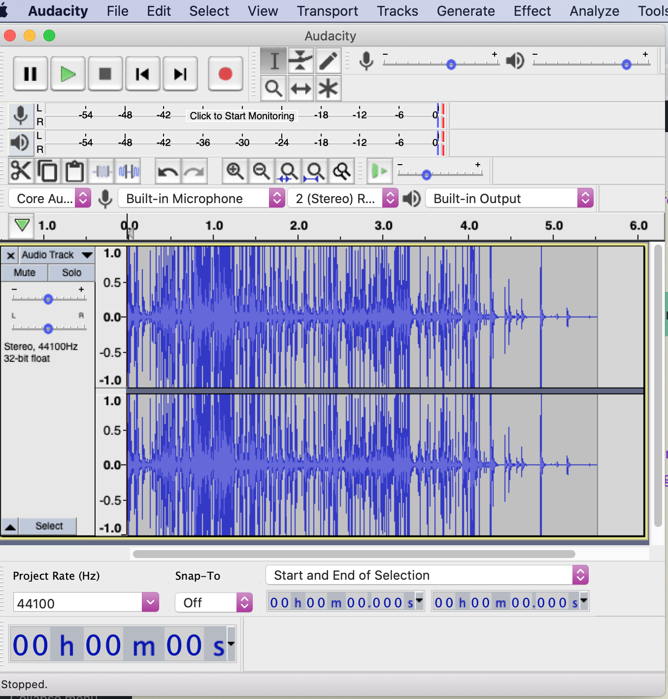 Audacity free sound recording and editing